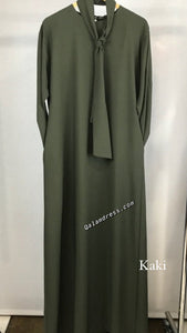 Abaya Nissa BELT vert kaki tendance hijab mode modeste voile boutique de femmes musulmanes 