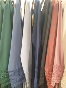Abaya coloris couleur nuance broderie 