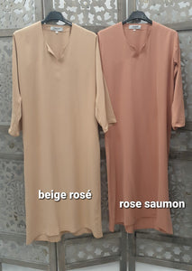 Abaya + khimar a enfiler petite fille aid ensemble de priere soie de medine rose saumon beige rose bleu turquoise qalam dress 