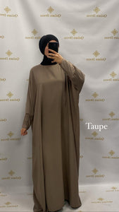 Abaya manches lycra large longue longue mastour mastoura modest fashion abaya hijeb hijab tunique jilbeb mode modeste fashion qalam dress boutique musulmane femme voilées hijab france robe abaya blanche