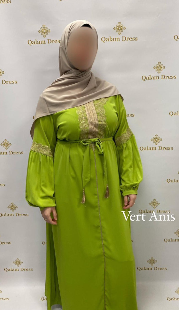 Robe du Soir SANAA Bleu Marine - Robe Evasé - Qalam Dress – Qalam Dress -  Tendance Hijab