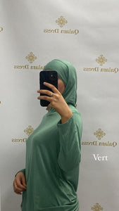 Sous pull avec bonnet intégré -Tendance Hijab