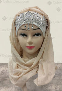 bijoux de front kenza argent mariage strass  abaya hijab tunique jilbeb mode modeste fashion boutique musulmane