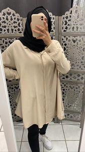 tunique longue hijab femme voilée vêtement femme musulmane robe abaya palazzo qalam dress vêtement femme robe de soirée mastour tunique avec col longue hijeb jilbeb jilbab