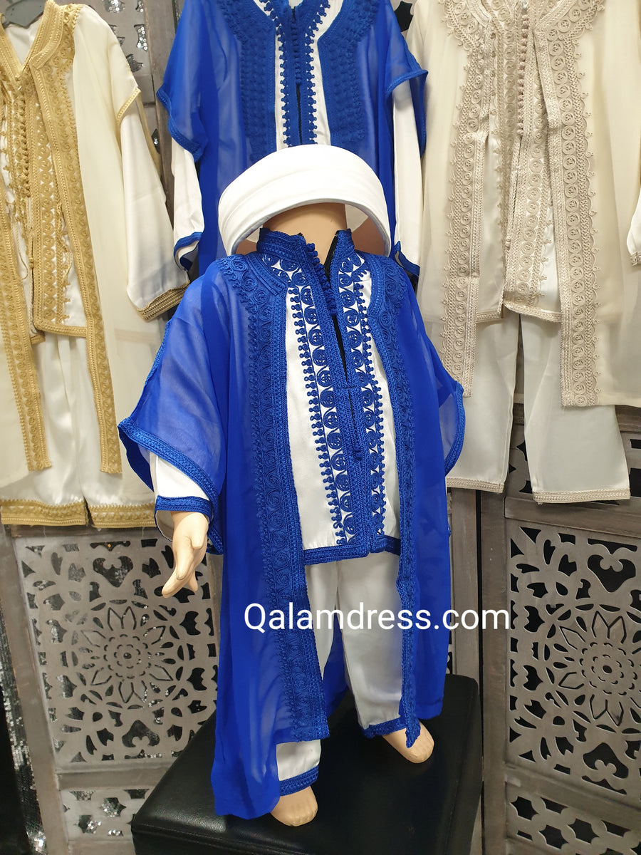 Ensemble fêtes et circoncision Bleu Ciel - Fille - Qalam Dress
