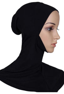 cagoule simple sous hijab longue noir abaya hijab tunique jilbeb mode modeste fashion boutique musulmane femmes voilées