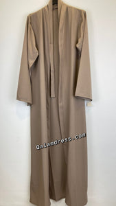 maxi kimono grande taille ceinture tissu evase fashion mode mastour hijab beige noir rose boutique de femmes musulmanes creteil 