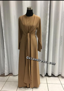 new abaya evasee a nouer en soie de medine classy hijab qalam dress boutique 