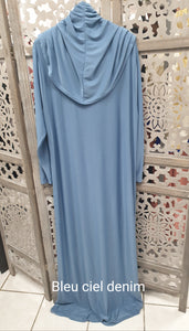 robe de prière hijab bleu ciel hijeb tunique jilbeb mode modeste fashion femmes voilées Qalam Dress Boutique tendance