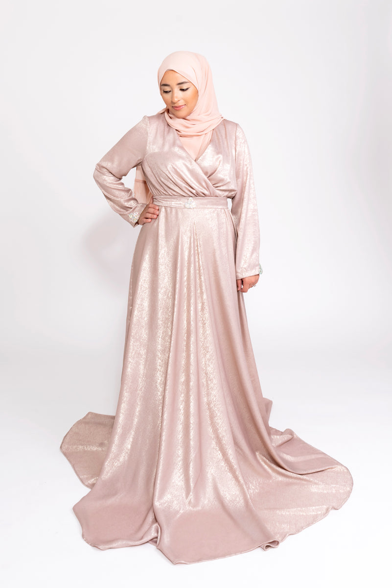 Robe du Soir NAJAH Vieux Rose - Qalam Dress – Qalam Dress
