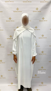 robe de prière abaya fluide légère agréable pratique une pièce à enfiler robe de prière hijab intégrée