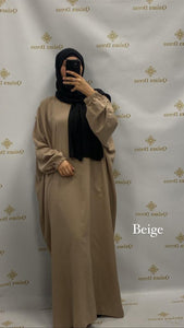 Abaya Myriam large longue longue mastour mastoura modest fashion abaya hijeb hijab tunique jilbeb mode modeste fashion qalam dress boutique musulmane femme voilées hijab france robe abaya blanche