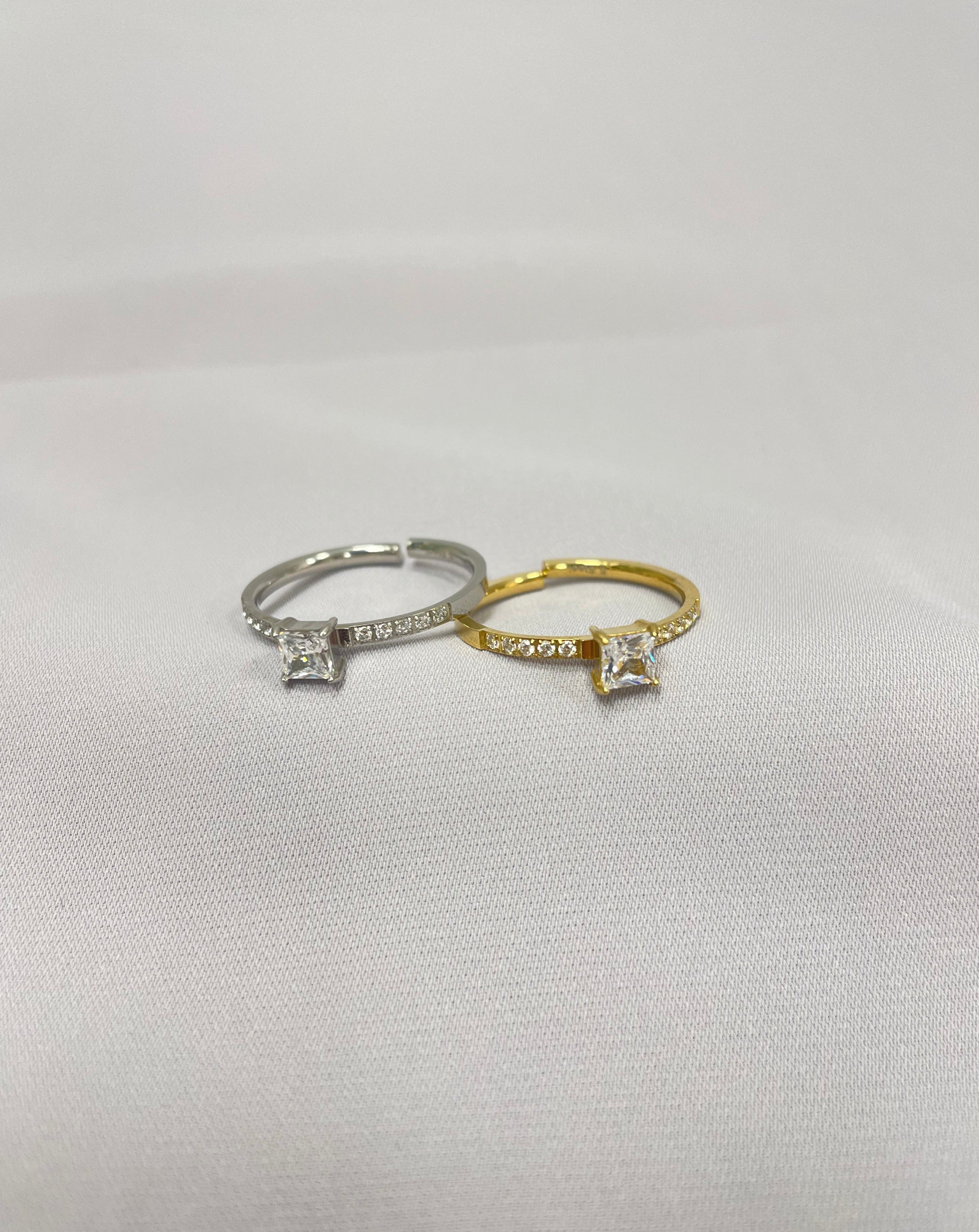 Bague alliance nolah argentee doree evenement diament or argent boutique qalam dress 