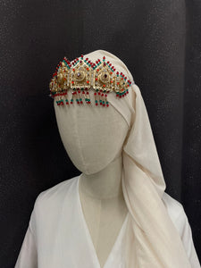 Bijoux de tête Amazigh Vert / Bordeau accessoires tendance boutique de femmes musulmanes