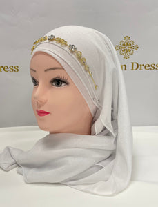Bijoux de tete bijoux de front mariage pierre strass perle hijab mariee fiancee hlel