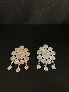Broche meriem strass epingle a strass cristaux scintillant tendance accessoires boutique qalam dress