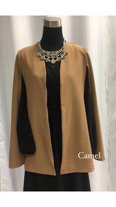 Cape élégance sans manches courte abaya hijeb hijab tunique jilbeb mode modeste fashion qalam dress boutique musulmane femme voilées hijab france robe abaya blanche