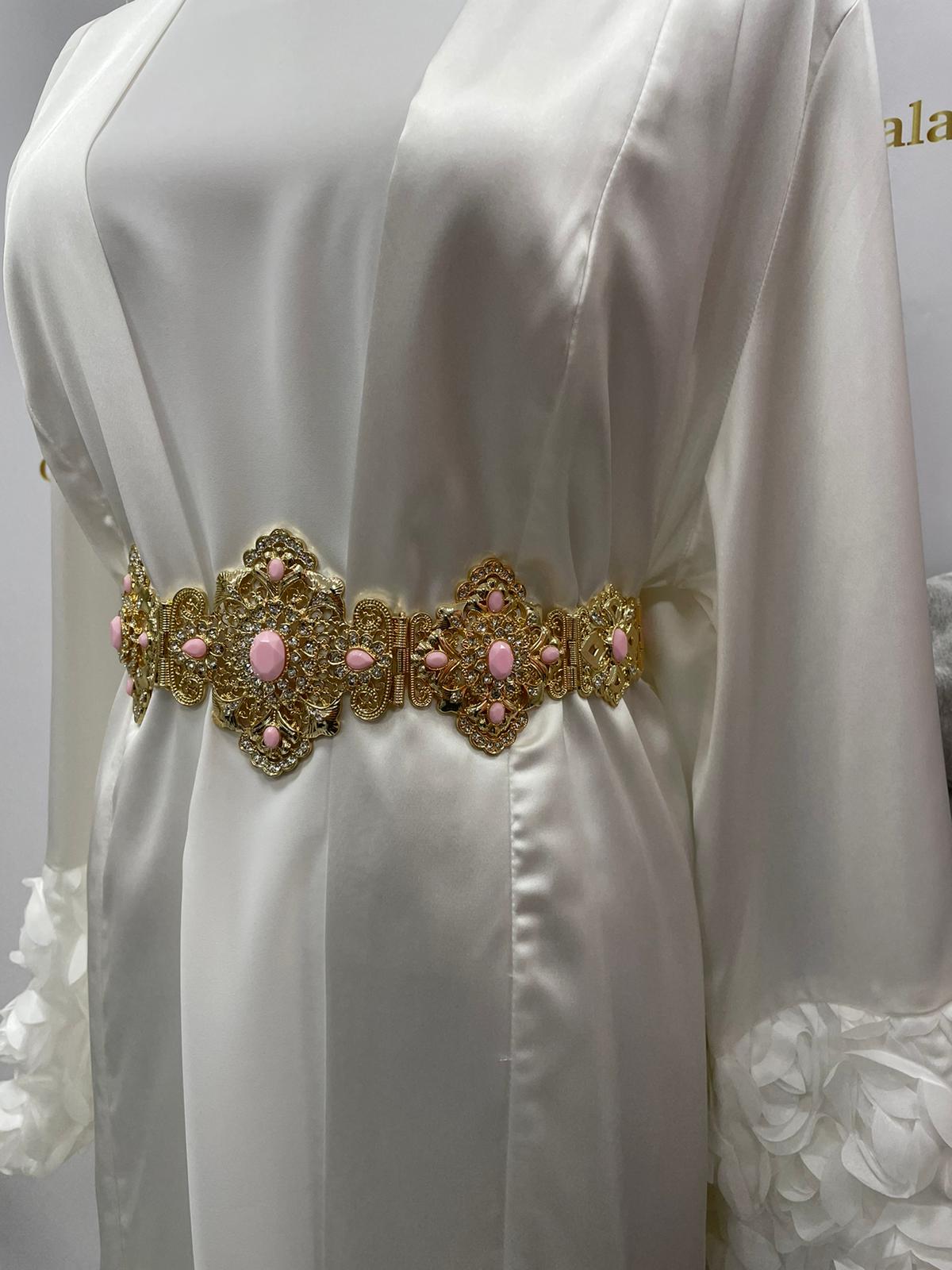 Ceinture caftan mariage oriental  mode modste hijab mariage abaya hijeb hijab tunique jilbeb mode modeste fashion qalam dress boutique musulmane femme voilées hijab france robe abaya blanche