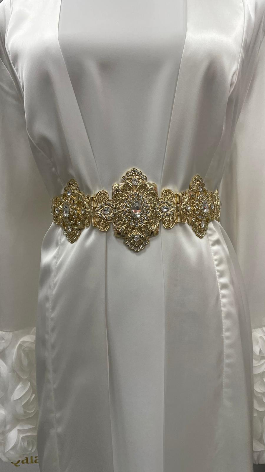 Ceinture caftan mariage oriental  mode modste hijab mariage abaya hijeb hijab tunique jilbeb mode modeste fashion qalam dress boutique musulmane femme voilées hijab france robe abaya blanche