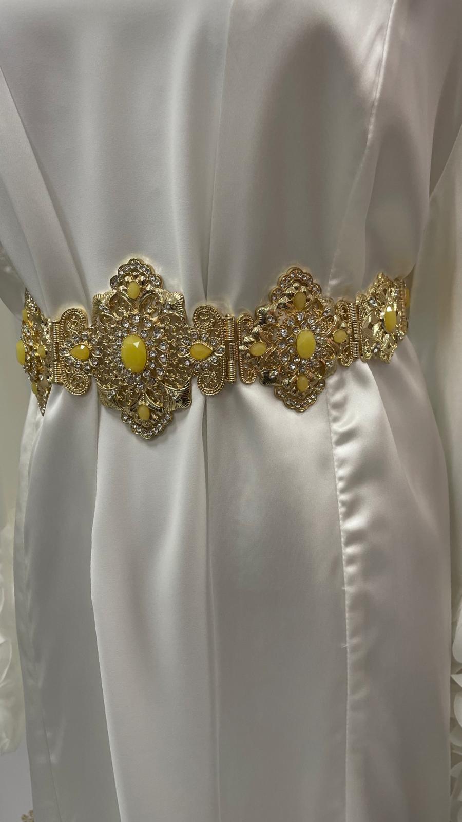 Ceinture caftan mariage oriental  mode modste hijab mariage abaya hijeb hijab tunique jilbeb mode modeste fashion qalam dress boutique musulmane femme voilées hijab france robe abaya blanche