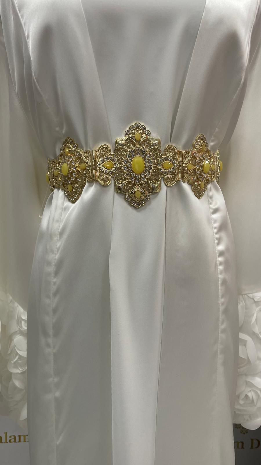 Ceinture caftan mariage oriental  mode modste hijab mariage abaya hijeb hijab tunique jilbeb mode modeste fashion qalam dress boutique musulmane femme voilées hijab france robe abaya blanche