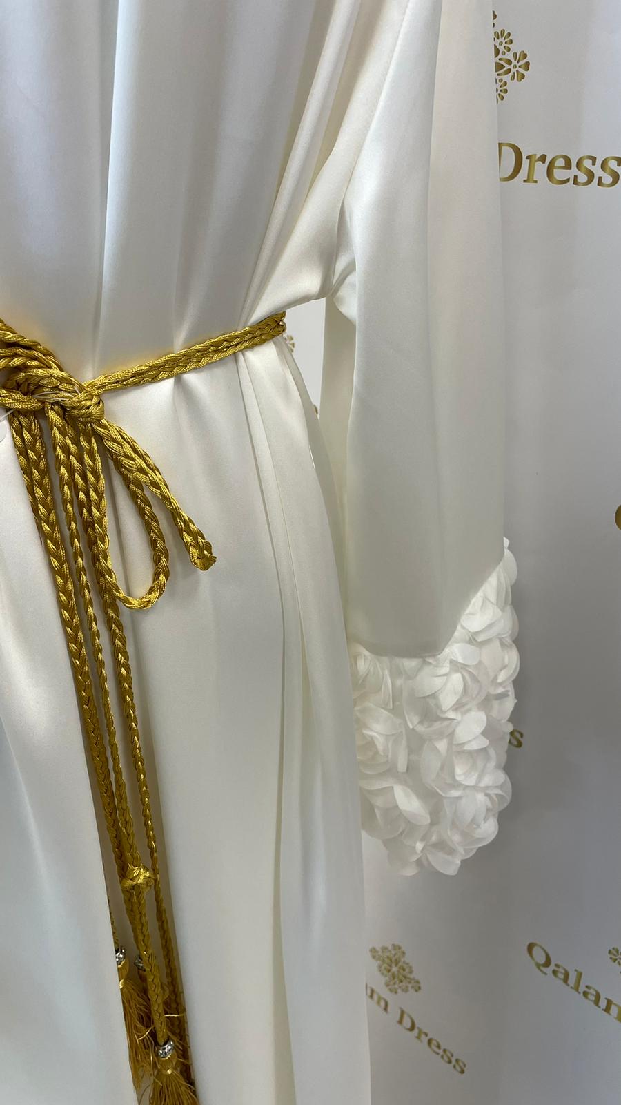 Ceinture caftan mariage oriental  mode modste hijab mariage abaya hijeb hijab tunique jilbeb mode modeste fashion qalam dress boutique musulmane femme voilées hijab france robe abaya blanche
