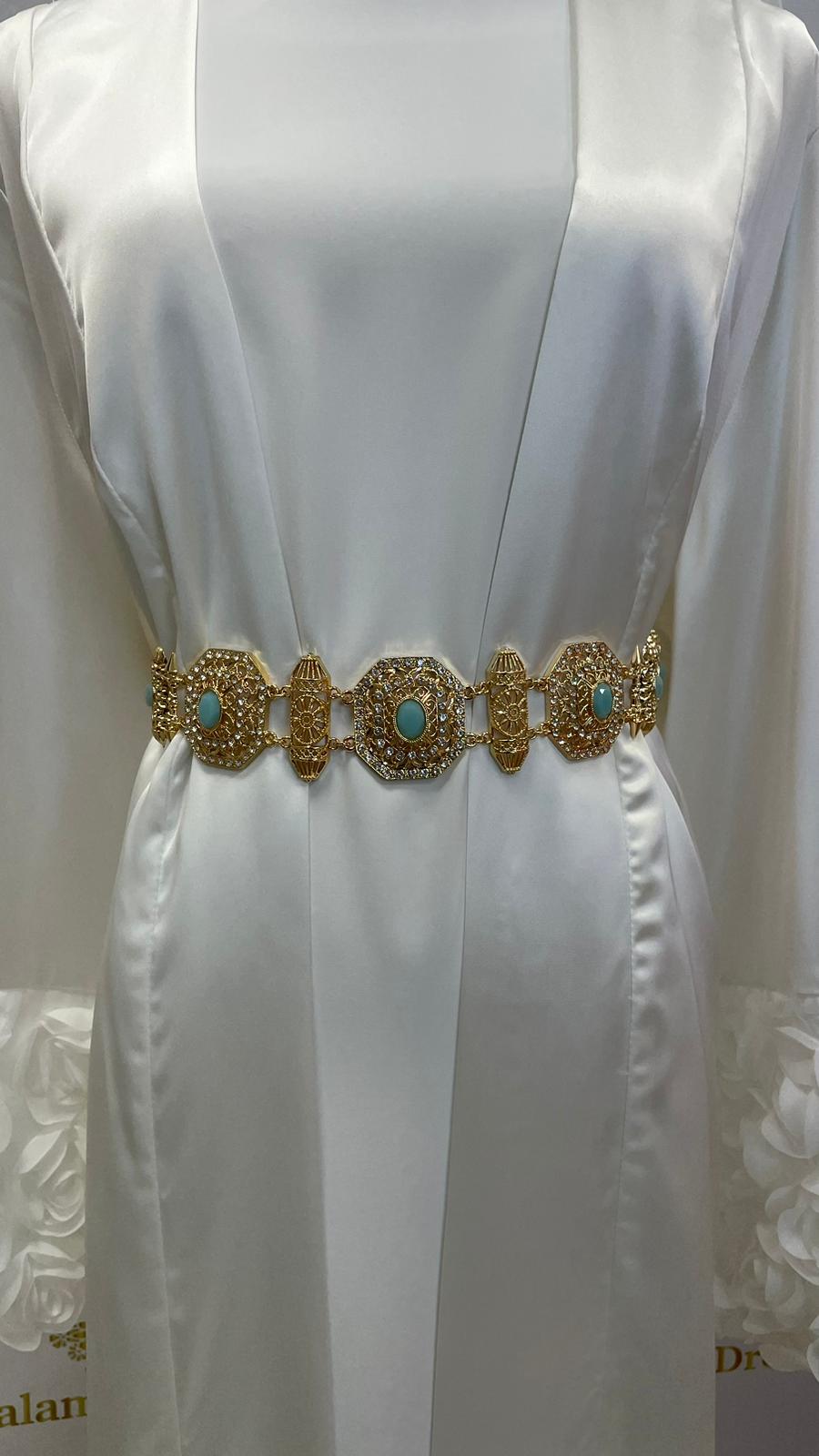 Ceinture caftan mariage oriental  mode modste hijab mariage abaya hijeb hijab tunique jilbeb mode modeste fashion qalam dress boutique musulmane femme voilées hijab france robe abaya blanche