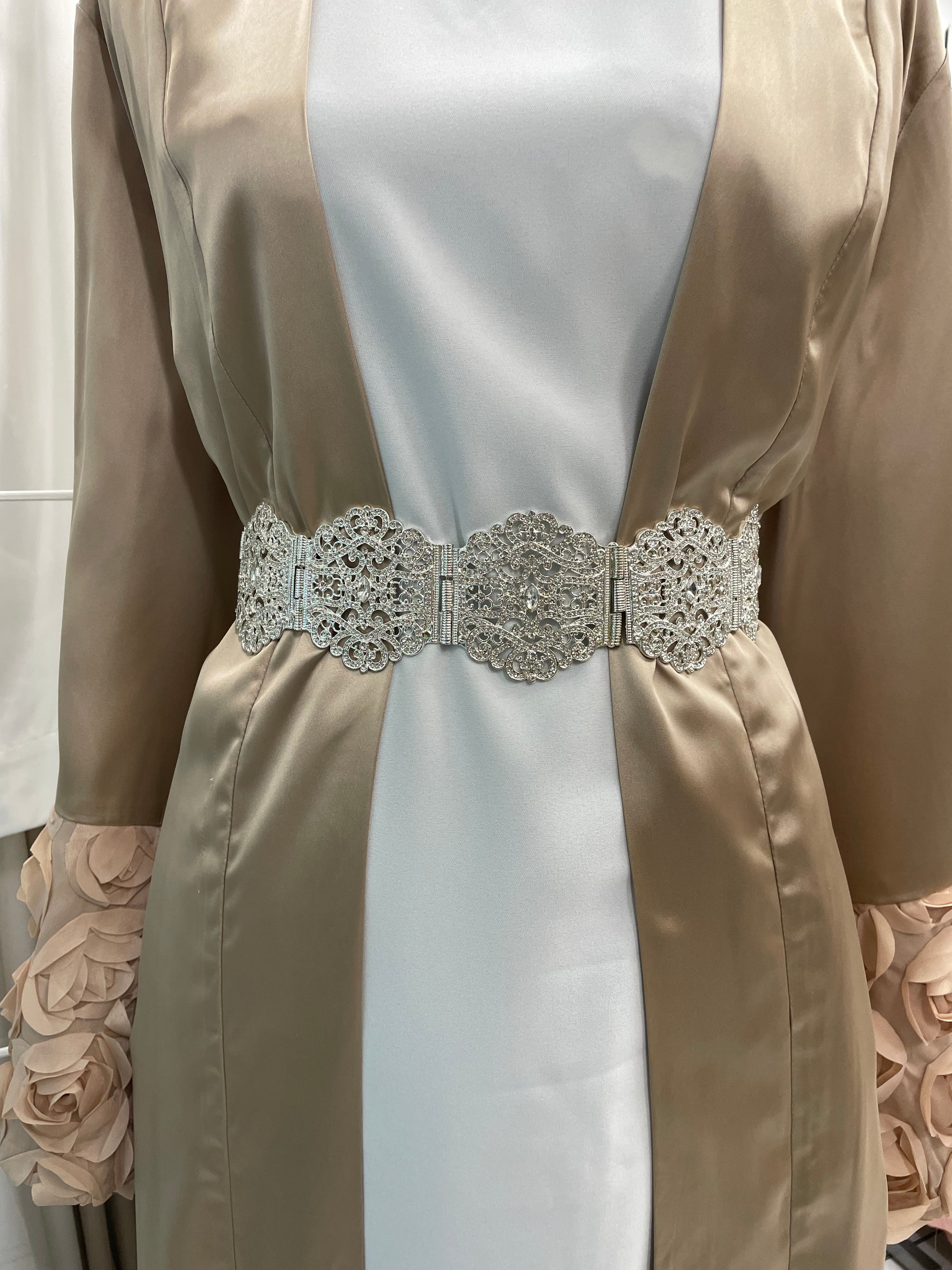 Ceinture de caftan argent strass mariee mariage 