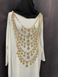 Collier Chaoui Luxury Mariage Negafa Bijoux Perles abaya hijeb hijab tunique jilbeb mode modeste fashion qalam dress boutique musulmane femme voilées hijab france robe abaya blanche