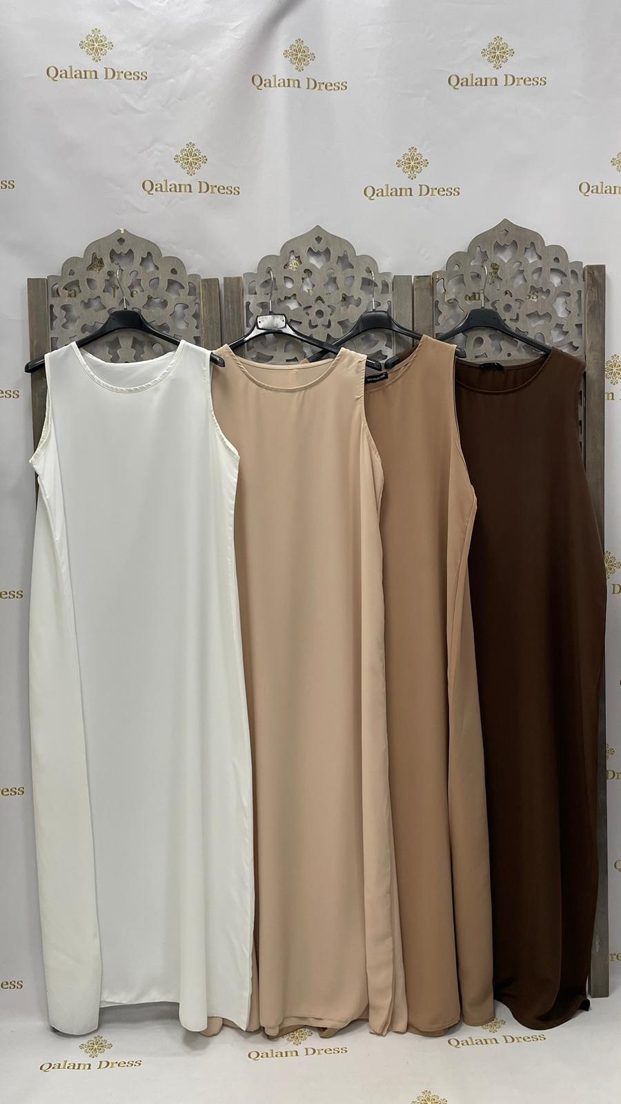 Sous robe sans manches en soie de medine - Tendance Hijab