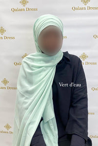 Hijab a enfiler all mousseline long voile tendance brillant mastour mastoura modest fashion abaya hijeb hijab tunique jilbeb mode modeste fashion qalam dress boutique musulmane femme voilées hijab france robe abaya blanche