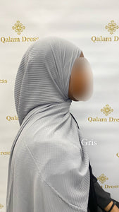 Hijab gaufre sofia en mousseline chale rectangulaire tendance hijab boutique de femmes musulmanes 