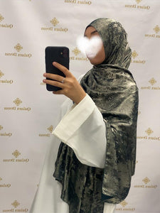 Hijab Chams marbré Qalamdress evenement fete mariage abaya hijeb hijab tunique jilbeb mode modeste fashion qalam dress boutique musulmane femme voilées hijab france robe abaya blanche