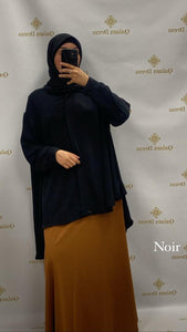 jupe évasée longue large élastique mastour mastoura modest fashion abaya hijeb hijab tunique jilbeb mode modeste fashion qalam dress boutique musulmane femme voilées hijab france robe abaya blanche