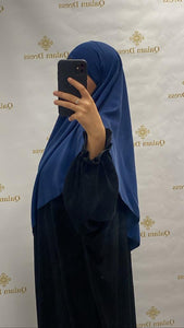 khimar court en soie de médine voile jilbeb mastour abaya hijeb hijab tunique jilbeb mode modeste fashion qalam dress boutique musulmane femme voilées hijab france robe abaya blanche