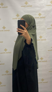 khimar court en soie de médine jilbeb mastour abaya hijeb hijab tunique jilbeb mode modeste fashion qalam dress boutique musulmane femme voilées hijab france robe abaya blanche