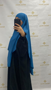 Khimar long soie de médine mastoura mastour jilbeb abaya hijeb hijab tunique jilbeb mode modeste fashion qalam dress boutique musulmane femme voilées hijab france robe abaya blanche