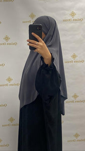khimar soie de médine court jilbeb abaya hijeb hijab tunique jilbeb mode modeste fashion qalam dress boutique musulmane femme voilées hijab france robe abaya blanche