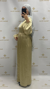 Kimono Strass Classy classe satiné Dubai Khaleeji abaya hijeb hijab tunique jilbeb mode modeste fashion qalam dress boutique musulmane femme voilées hijab france robe abaya blanche