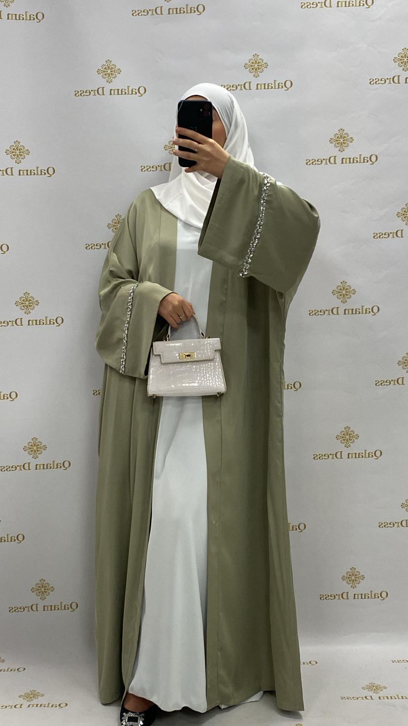 abaya hijeb hijab tunique jilbeb mode modeste fashion qalam dress boutique musulmane femme voilées hijab france robe abaya blanche