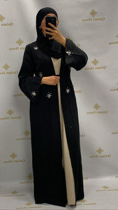 Kimono strass amira noir bleu gris tendance hijab mode modeste mastour evenement ramadan aid 