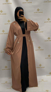 Kimono strass amira tendance hijab mode modeste qalam dress 