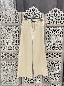 Pantalon Palazzo Large Noir Beige élastique mastour boutique femmes musulmane hijab 