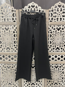 Pantalon Palazzo Large épais noir élastique hijab mastour boutique femme mode modeste musulmane 