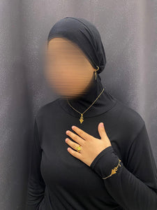 Parure berber amazigh bijoux doré abaya hijeb hijab tunique jilbeb mode modeste fashion qalam dress boutique musulmane femme voilées hijab france robe abaya blanche