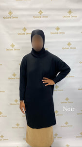 Pull kaki Col roulé long Tendance Hijab mastour mode modeste boutique qalam dress