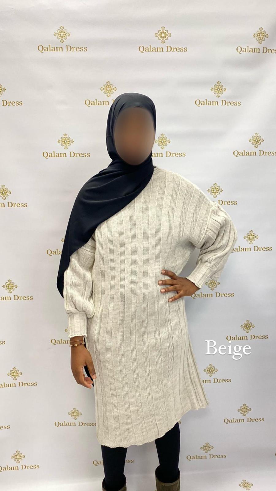 Ensemble jupe pull + Tunique en laine – Qalam Dress - Tendance Hijab