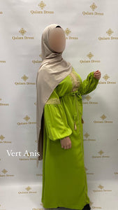 Abaya soie de medine brodé abaya hijeb hijab tunique jilbeb mode modeste fashion qalam dress boutique musulmane femme voilées hijab france robe abaya blanche