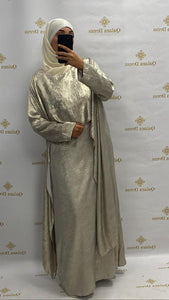 Robe soirée robe du soir dubai khaleeji mastour cape soirée mariage evenement abaya hijeb hijab tunique jilbeb mode modeste fashion qalam dress boutique musulmane femme voilées hijab france robe abaya blanche