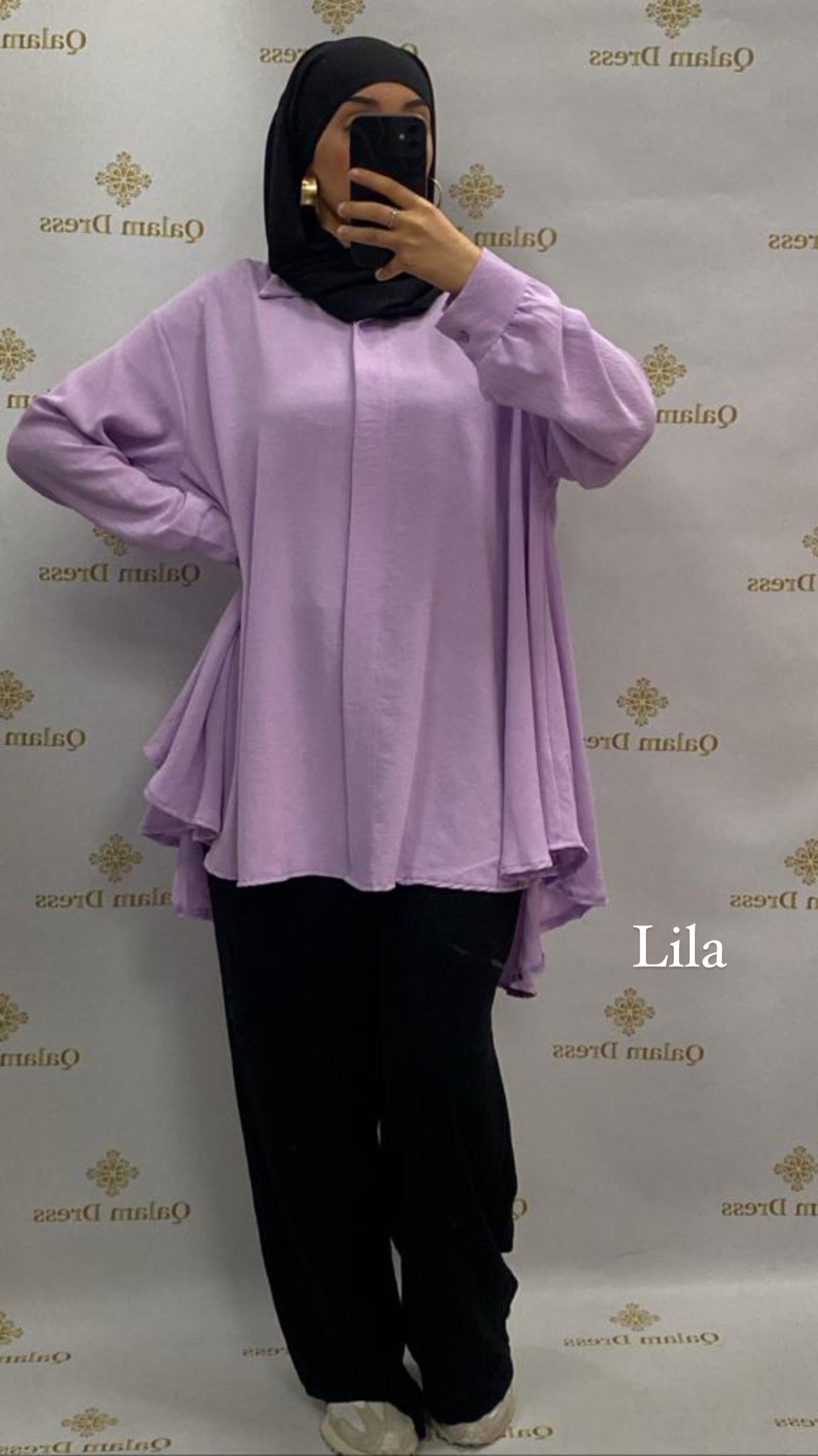 Tunique jazz longue tendance chemise large mastour mastoura modest fashion abaya hijeb hijab tunique jilbeb mode modeste fashion qalam dress boutique musulmane femme voilées hijab france robe abaya blanche